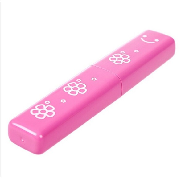 Toothbrush holder for travel, type III, pink color